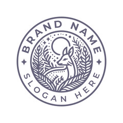 Elegant monoline logo for nature animal