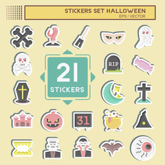 Sticker Halloween. suitable for Halloween symbol. simple design editable. design template vector. simple illustration