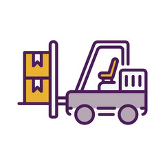 Forklift icon editable stock vector illustration