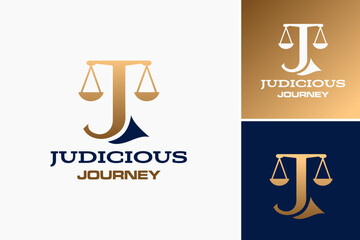 Judicious Journey Logo Template: Embarks on wise travels, perfect for travel agencies or tour operators. - obrazy, fototapety, plakaty