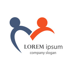 rotating successful people community logo design