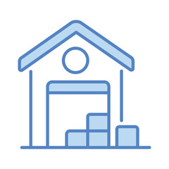 Warehouse icon editable stock vector illustration