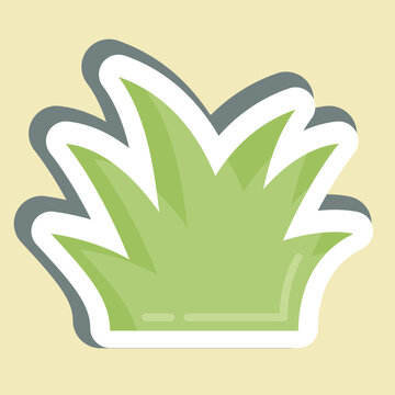 Sticker Lawn. suitable for City Park symbol. simple design editable. design template vector. simple illustration