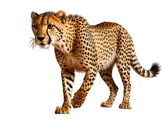 cheetah isolated transparent background PNG ai generated