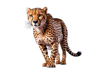 cheetah isolated transparent background PNG ai generated
