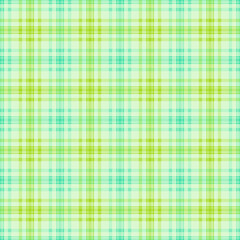 Seamless checkcered plaid tartan pattern white green background - 763826154