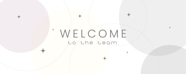 welcome to the team on simple minimalist aesthetic banner background