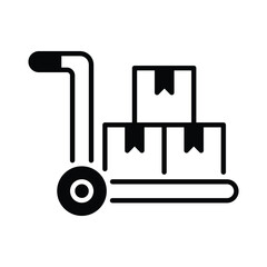 Delivery Cart icon editable stock vector illustration