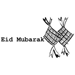 Eid Mubarak, hand drawn illustration