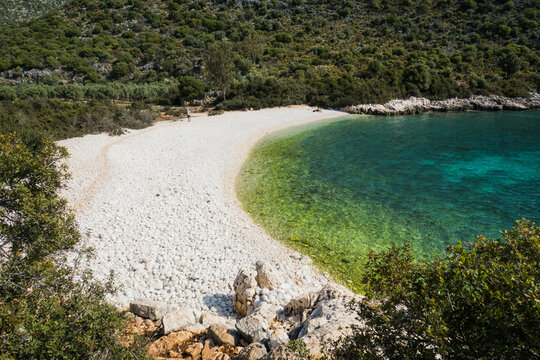 Beautiful pristine Cakil Beach on the Lycian Way, Demre, Turkey