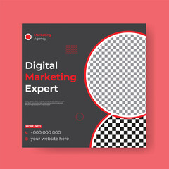 Digital marketing creative social media post  template.
