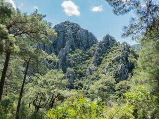 Hiking through Sivri Dağ Milli Parkı on the Lycian Way, Antalya, Turkey