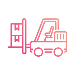Forklift icon editable stock vector illustration