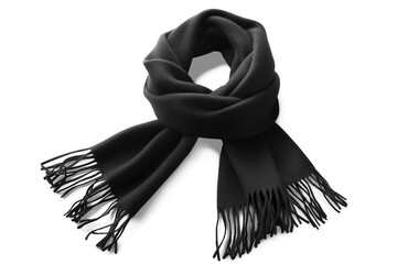black scarf isolated on white