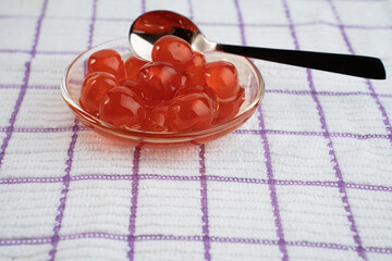 Spoon sweet from fruit traditional Greek Spoon Sweets