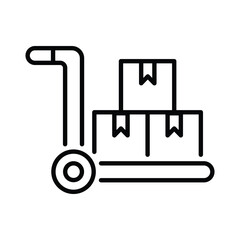 Delivery Cart icon editable stock vector illustration