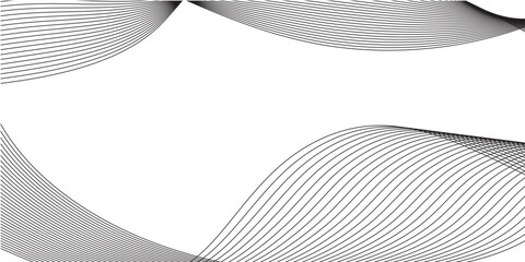 Technology abstract lines on white and black background. Undulate Grey Wave Swirl, frequency sound wave, twisted curve lines with blend effect abstract vector abstract background - obrazy, fototapety, plakaty