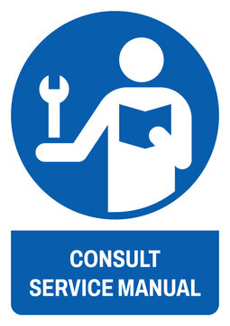 ISO mandatory safety signs consult service manual size a4/a3/a2/a1