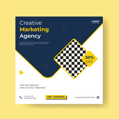  Corporate and modern  social media post banner template.