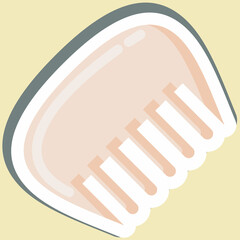 Sticker Comb. suitable for Barbershop symbol. simple design editable. design template vector. simple illustration