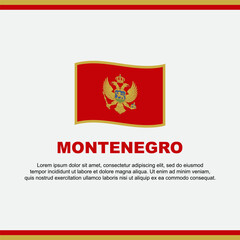 Montenegro Flag Background Design Template. Montenegro Independence Day Banner Social Media Post. Montenegro Design