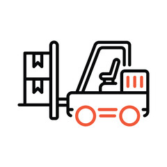 Forklift icon editable stock vector illustration