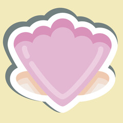 Sticker Shell. suitable for Summer symbol. simple design editable. design template vector. simple illustration