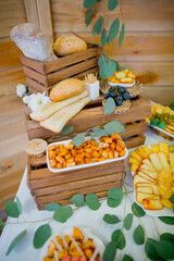 cheese catering table