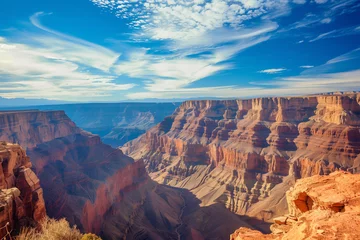 Zelfklevend Fotobehang landscape of canyon in desert © agrus_aiart