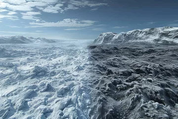 Zelfklevend Fotobehang Climate change melting glaciers faster professional photography © NikahGeh