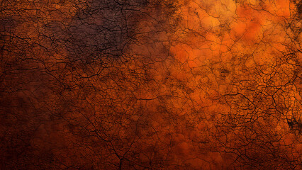 An abstract background composed of orange yellow rust, with a metallic feel and blank text

 - obrazy, fototapety, plakaty