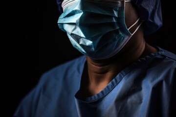 closeup shot of an unrecognizable doctor wearing scrubs - obrazy, fototapety, plakaty