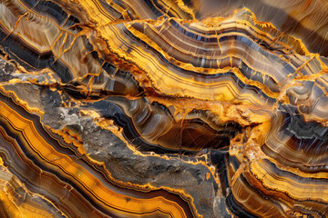 texture of the tiger eye stone. natural stone surface
