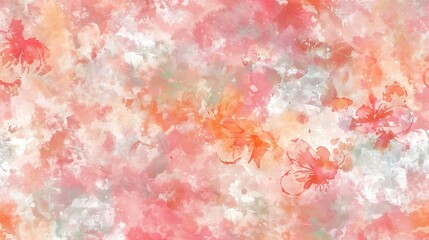 A seamless batik pattern background with a watercolor effect, perfect for adding a soft and dreamy look to designs