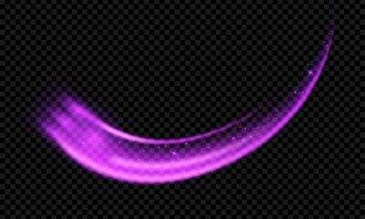 Vector curve light effect realistic style