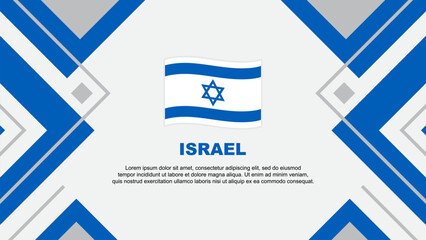 Israel Flag Abstract Background Design Template. Israel Independence Day Banner Wallpaper Vector Illustration. Israel Illustration