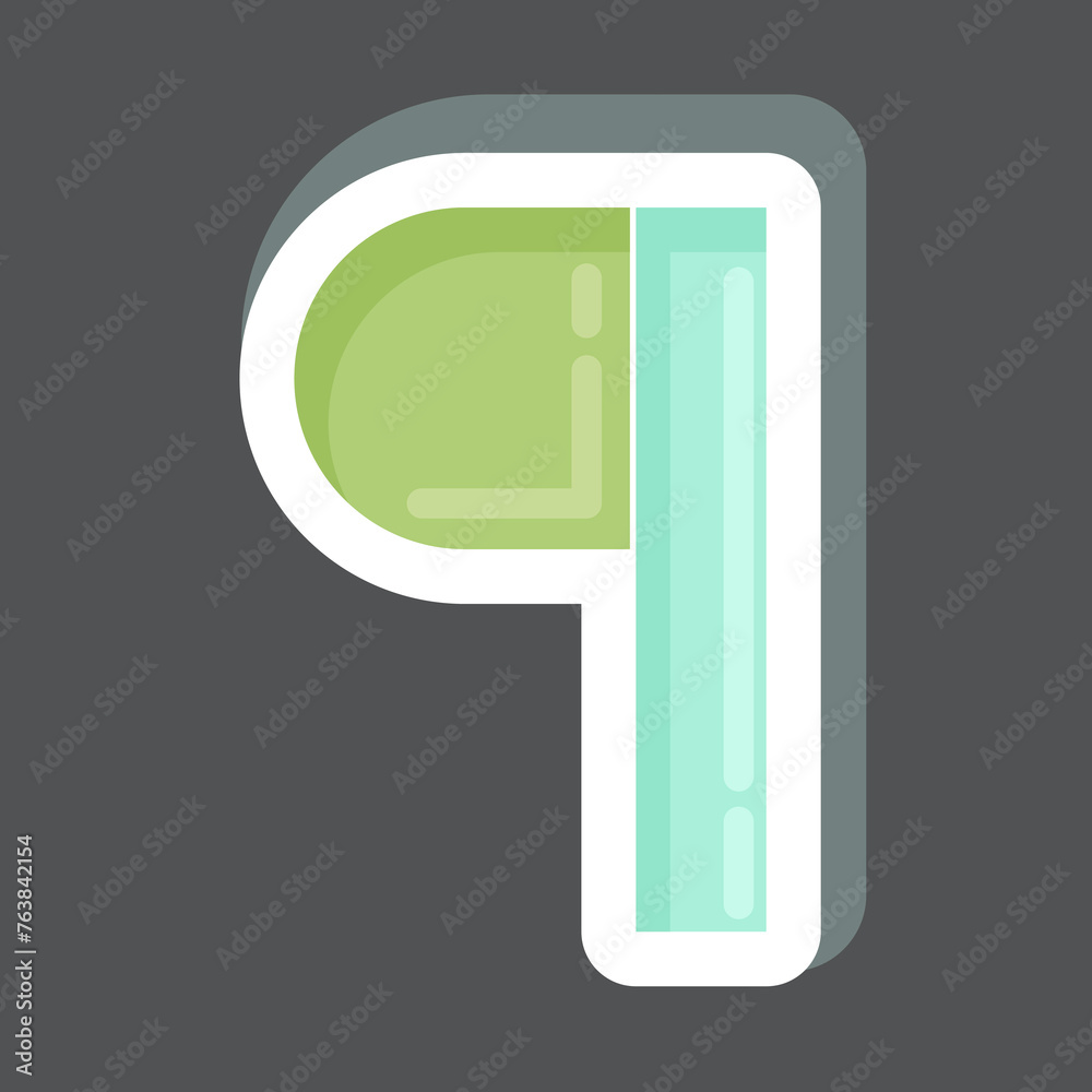 Poster Sticker Paragraph. related to Graphic Design Tools symbol. simple design editable. simple illustration. simple vector