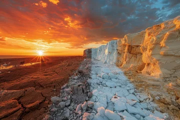 Tuinposter Climate change melting glaciers faster professional photography © NikahGeh