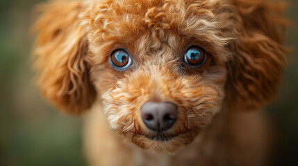 Studio portrait of poodle