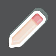Sticker Pencil. related to Graphic Design Tools symbol. simple design editable. simple illustration. simple vector