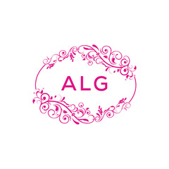 Naklejka na ściany i meble ALG logo design template vector. ALG Business abstract connection vector logo. ALG icon circle logotype. 
