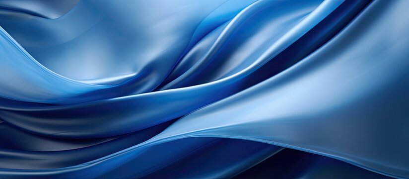 A close up shot capturing the deep electric blue satin fabric against a crisp white background resembling the color of a serene sky or a vibrant purple petal in a beautiful natural landscape