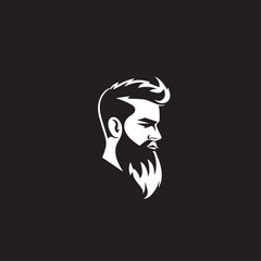 Bearded Man in cartoon, doodle style . Image for t-shirt, web, mobile apps and ui. Isolated 2d vector illustration in logo, icon, sketch style, Eps 10, black and white. AI Generative