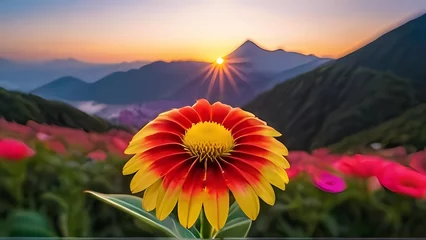 Türaufkleber flower in the mountains © Misbah