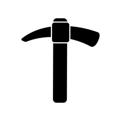 Pick icon vector. Pick axe illustration sign. Extraction symbol.  Mine logo.
