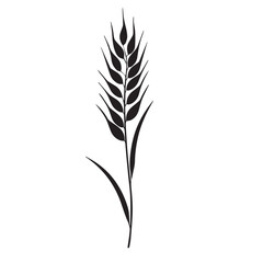 Wheat in cartoon, doodle style . Image for t-shirt, web, mobile apps and ui. Isolated 2d vector illustration in logo, icon, sketch style, Eps 10, black and white. AI Generative