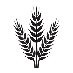Wheat in cartoon, doodle style . Image for t-shirt, web, mobile apps and ui. Isolated 2d vector illustration in logo, icon, sketch style, Eps 10, black and white. AI Generative
