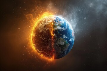 stop global warming Concept greeting card design images