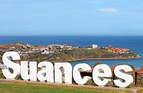 Coastal village of "Suances" in Cantabria, Spain.