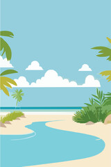 Fototapeta na wymiar Make Your Beach Content Splash: Dive Right In!